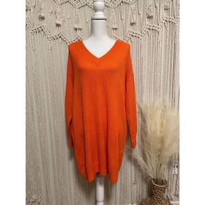 Zara Orange Knit Sweater Dress Size S